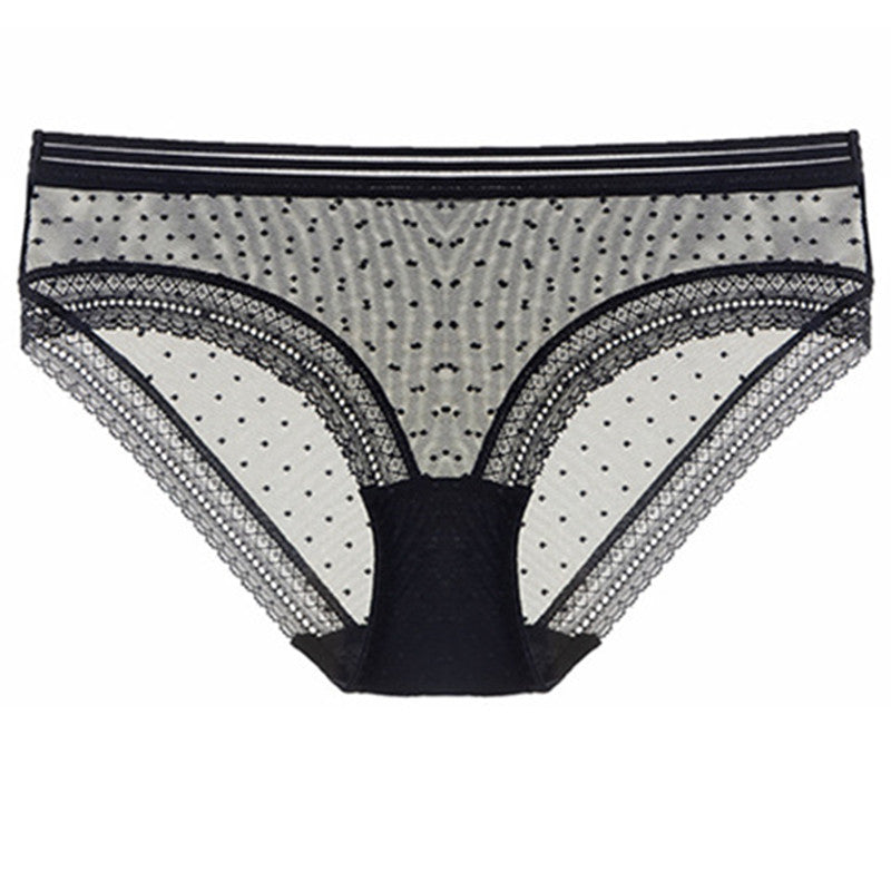 Low-Waist Mesh Lace Wrapped Women's Panties