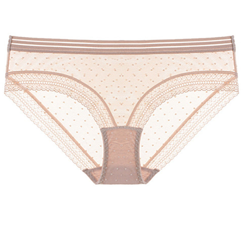 Low-Waist Mesh Lace Wrapped Women's Panties