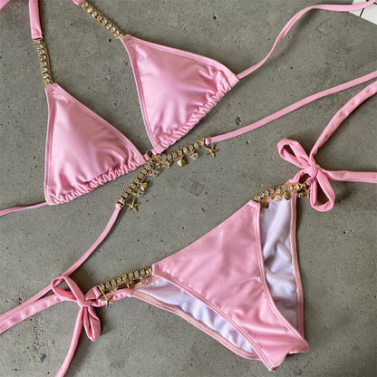 Multicolor Diamond Bikini